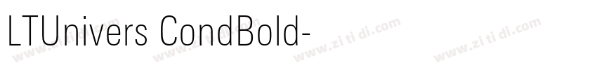 LTUnivers CondBold字体转换